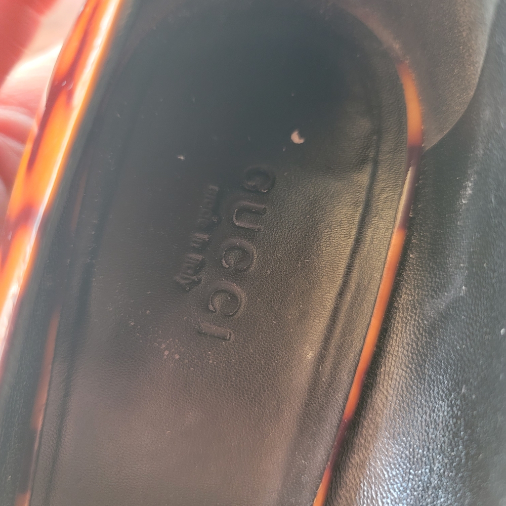 Gucci Women's Tortoiseshell Peep Toe Wedges - Picture 4 of 9